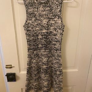 Theory Black & White A-Line dress